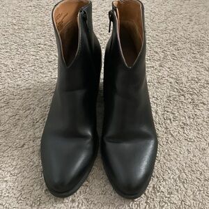 Elegant Black Leather Ankle Boots